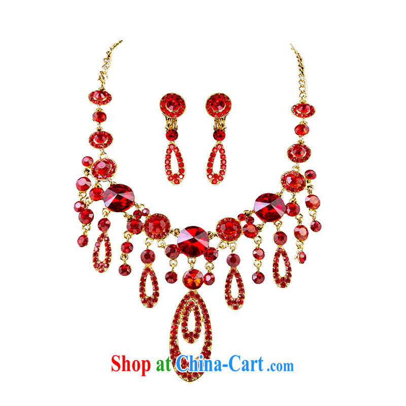 The bride's wedding dresses accessories bridal necklace red/white 106 red, a bride, shopping on the Internet