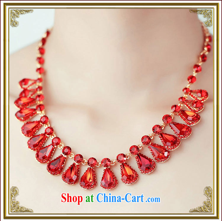 The bride's wedding dresses 2015 spring accessories red necklace bridal necklace earrings 109 pictures, price, brand platters! Elections are good character, the national distribution, so why buy now enjoy more preferential! Health