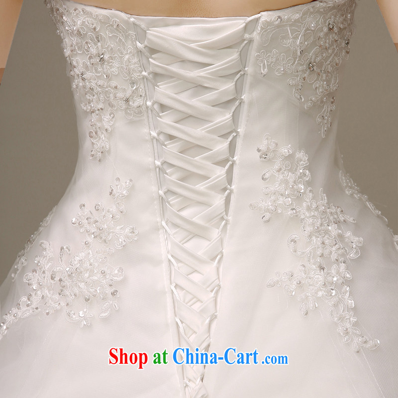The United States, wedding dresses 2015 new Korean bridal wedding lace flowers Mary Magdalene antique chest strap beauty graphics thin with H - 47 white XXXL, the American (Imeinuo), online shopping