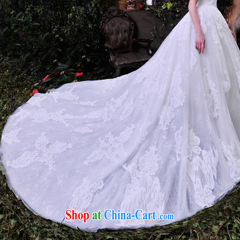 Garden wedding dresses 2015 spring and summer all-star Cancun Ling with Europe, the luxurious lace custom long drag S 852 ivory-tail 100 CM tailored, garden, shopping on the Internet