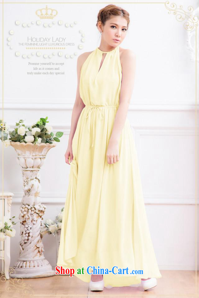 Korean snow woven dress long skirt elegance back exposed, Snow also woven with drag and drop long skirt dress long skirt yellow are code pictures, price, brand platters! Elections are good character, the national distribution, so why buy now enjoy more preferential! Health