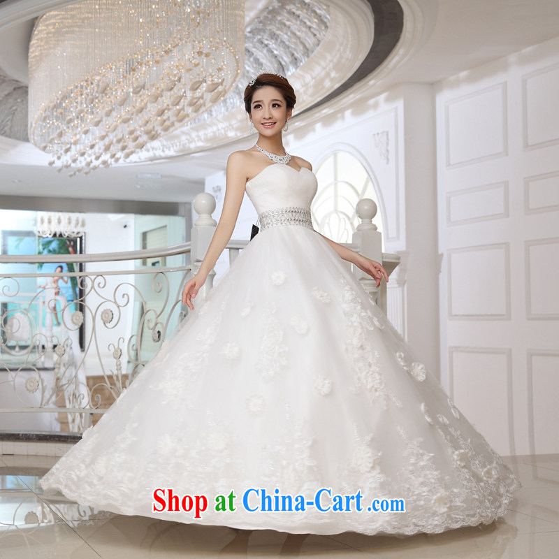 The married Yi wedding dresses 2015 new erase chest flowers with strap graphics thin spring new Korean version with wedding white XXL, dumping the married Yi, shopping on the Internet