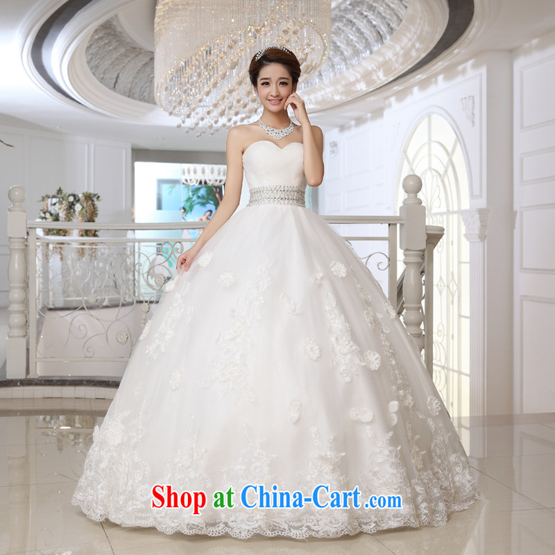 The married Yi wedding dresses 2015 new erase chest flowers with strap graphics thin spring new Korean version with wedding white XXL, dumping the married Yi, shopping on the Internet