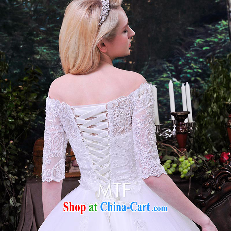 Garden wedding dresses new 2015 spring marriages long-sleeved one shoulder wedding tail lace S 669 cuff in tail CM 150 173 - M, garden, shopping on the Internet