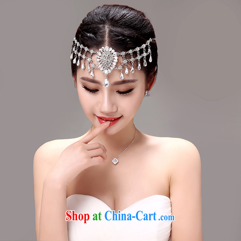 Honeymoon bride Korean brides-trim-link and heart ornaments wedding hair accessories wedding jewelry accessories white, Honeymoon bridal, shopping on the Internet