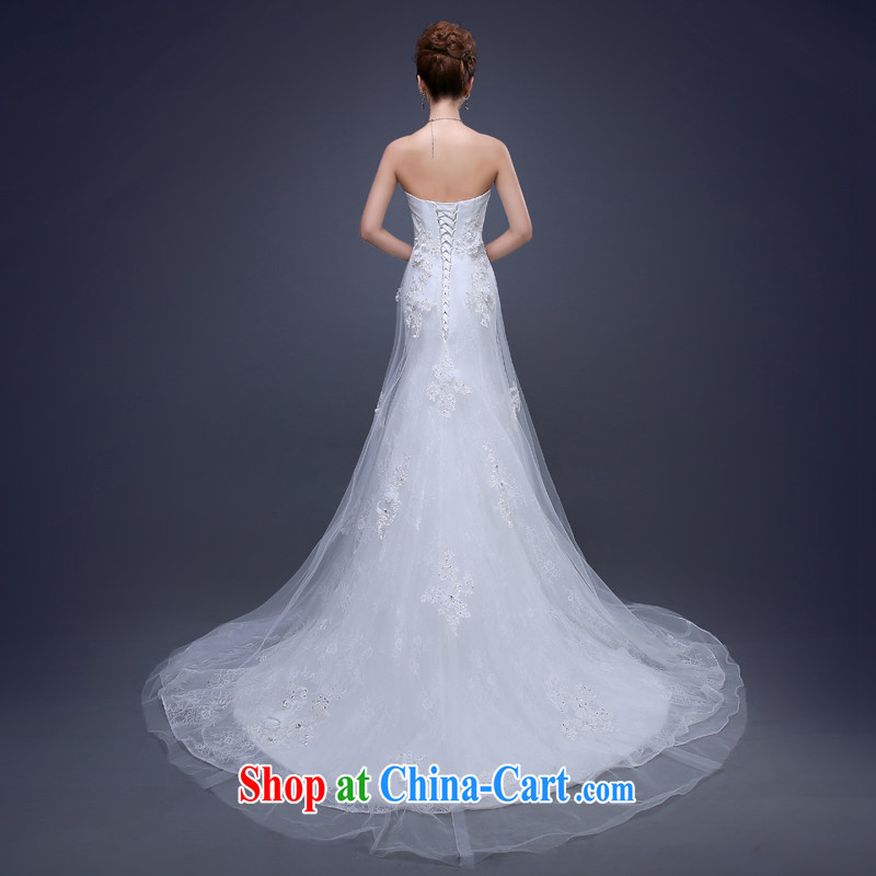 Jie MIA wedding dresses spring 2015 new Korean layout shoulders with custom bridal graphics thin the field shoulder wedding white XXL, Jake Mia, and shopping on the Internet