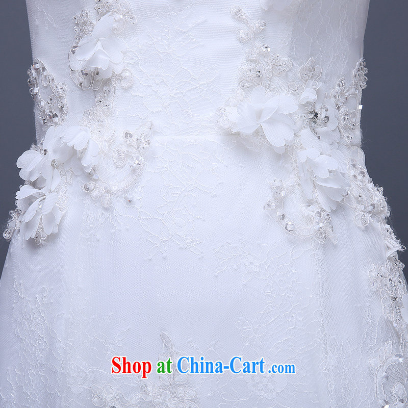 Jie MIA wedding dresses spring 2015 new Korean layout shoulders with custom bridal graphics thin the field shoulder wedding white XXL, Jake Mia, and shopping on the Internet