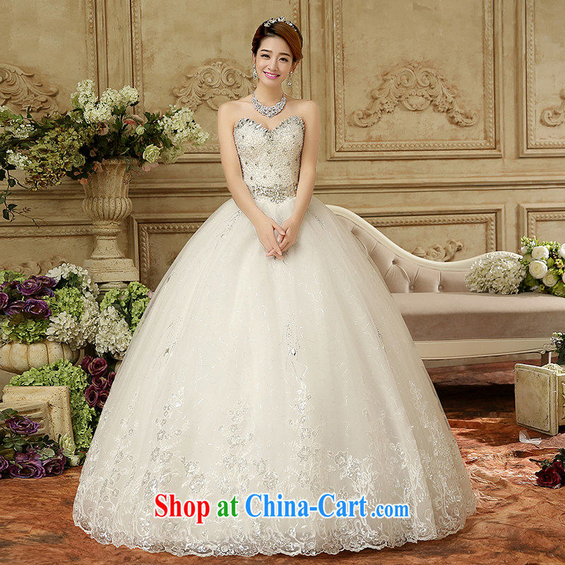 wedding dresses 2015 new Korean fashion wiped his chest bridal with cultivating a strap wedding Palace Princess wood drill lace white XXL, joshon&Joe, and shopping on the Internet