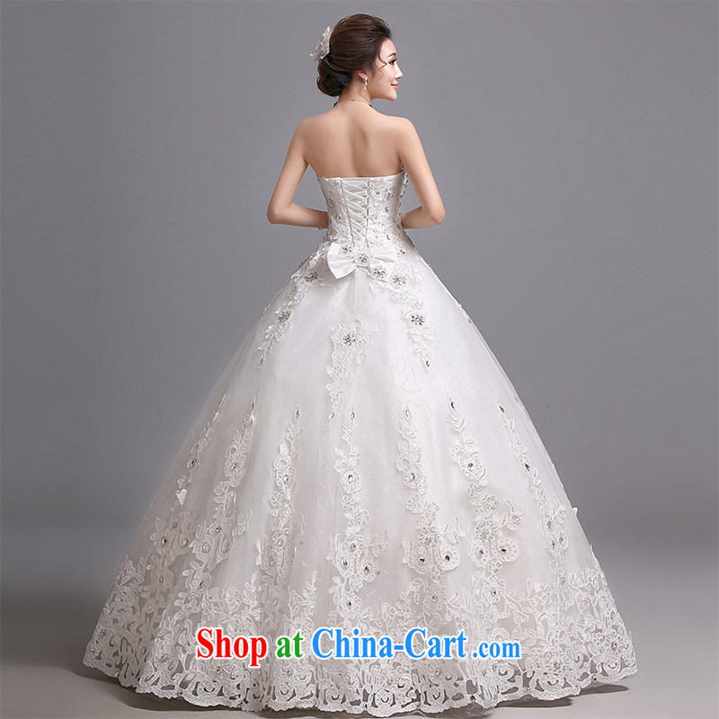 Hi Ka-hi wedding dresses new 2015 fall and winter Korean bridal white beauty with parquet drill wiped her chest J 011 to align paragraph XXXL, Hi Ka-hi, shopping on the Internet