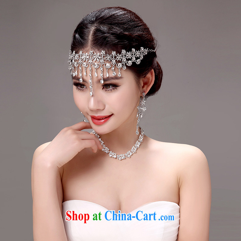 Honeymoon bride Korean-style new bride-trim-link and heart ornaments, wedding jewelry wedding jewelry accessories white pictures, Honeymoon bridal, shopping on the Internet