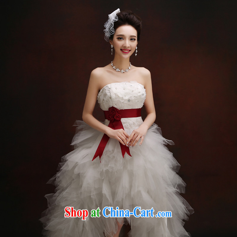 The short long wedding summer 2015 new stylish erase chest parquet drill short, cultivating a strap tail wedding white Custom size 5-Day Shipping, 100 Ka-ming, and shopping on the Internet