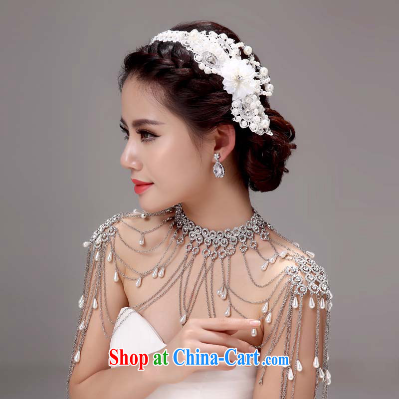 Honeymoon bridal bridal shoulder link Korean-style wedding jewelry wedding gifts wedding jewelry white, Honeymoon bridal, and shopping on the Internet