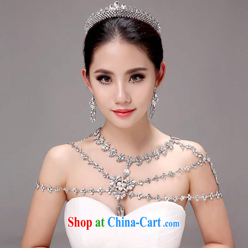 Honeymoon bridal bridal shoulder link Korean-style wedding jewelry wedding gas inserts drilling quality furnishings wedding jewelry white, Honeymoon bridal, shopping on the Internet
