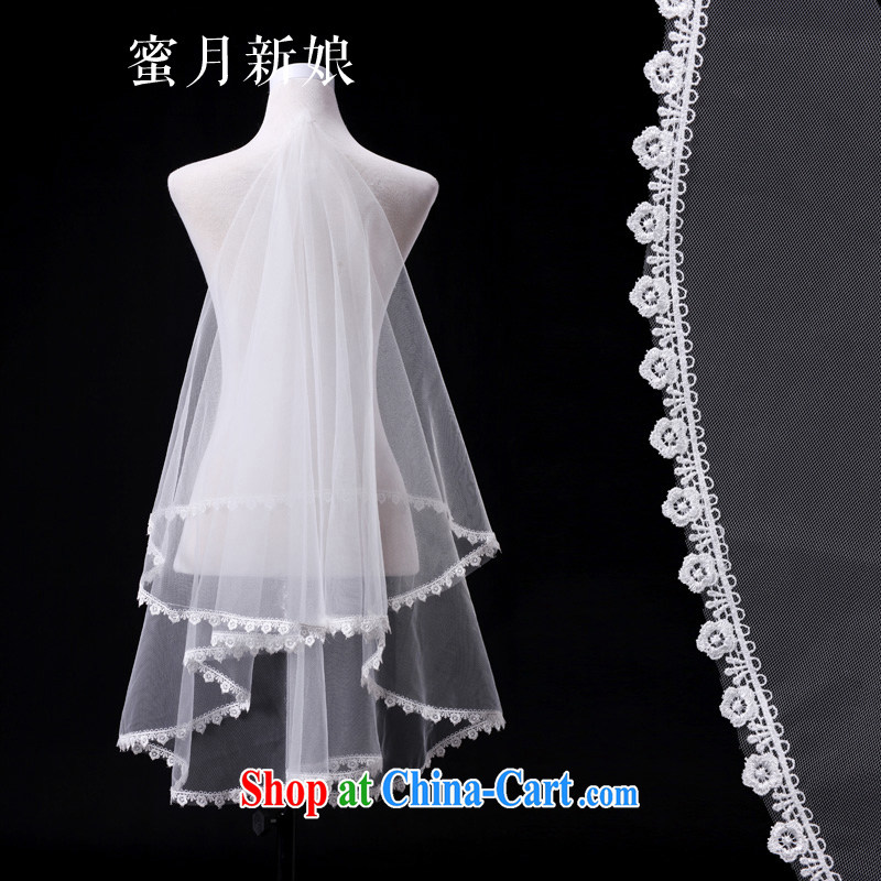 Honeymoon bridal bridal head yarn boutique lace lace and yarn bridal head-dress wedding accessories 1.5M head yarn white