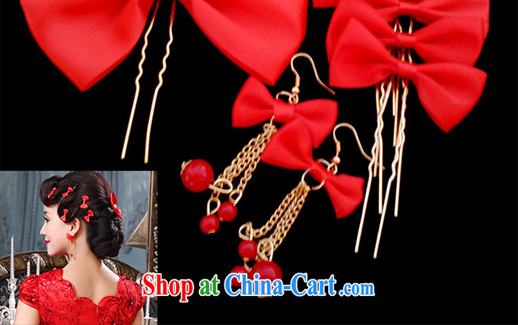 Beautiful ornaments 2015 bridal jewelry red and take 8-Piece head-dress, ornaments and earrings Spill Kit Accessories red 8-piece set of pictures, price, brand platters! Elections are good character, the national distribution, so why buy now enjoy more preferential! Health