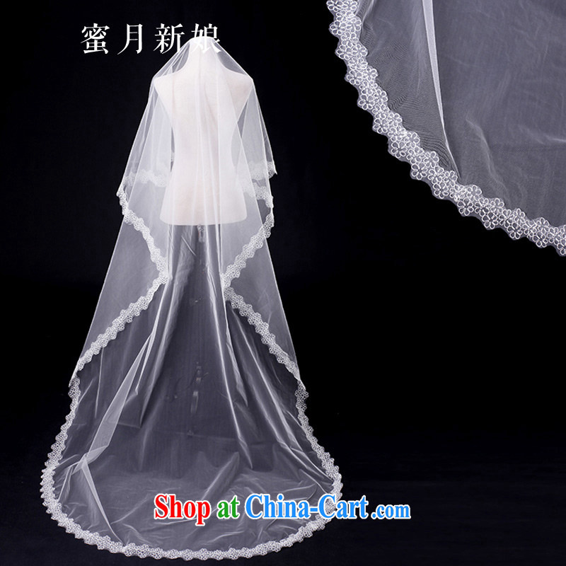 Honeymoon bridal bridal head yarn boutique lace lace and yarn bridal head-dress wedding accessories 3M head yarn white