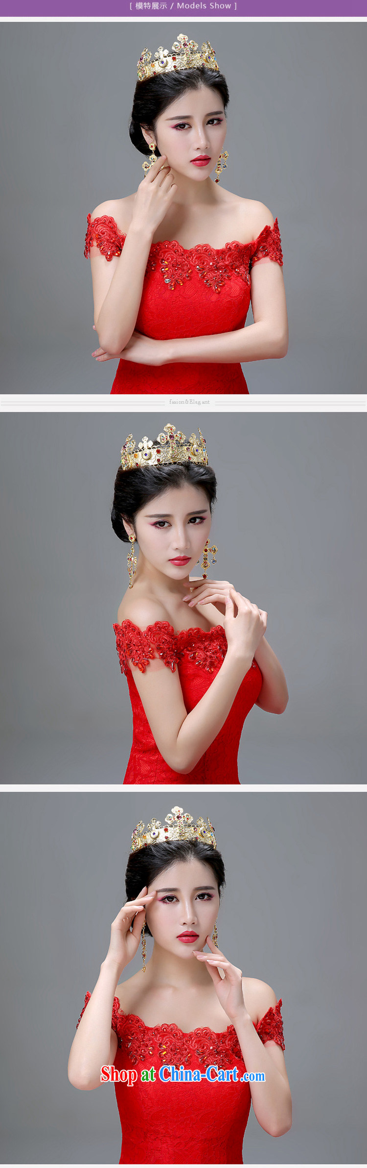 Honeymoon bridal bridal headdress red Korean-style wedding hair accessories Crown dress accessories wedding large crown wedding-band Magenta pictures, price, brand platters! Elections are good character, the national distribution, so why buy now enjoy more preferential! Health