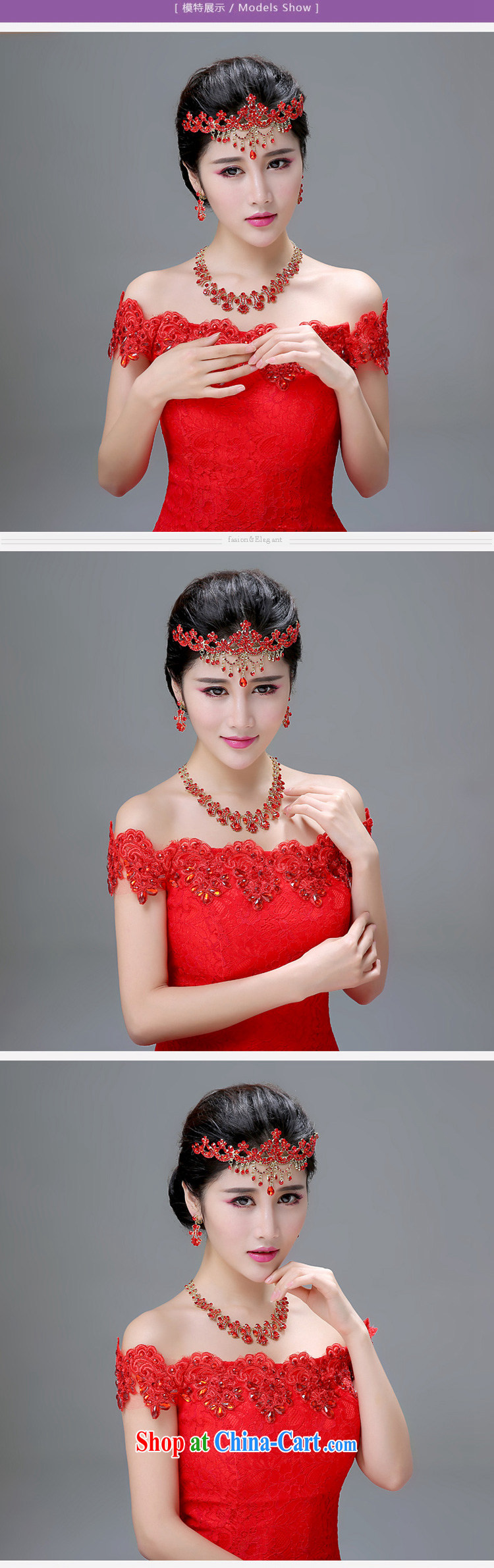 Honeymoon bridal bride-trim red Korean-style wedding hair accessories dress accessories for link Crown earrings wedding-band Magenta pictures, price, brand platters! Elections are good character, the national distribution, so why buy now enjoy more preferential! Health