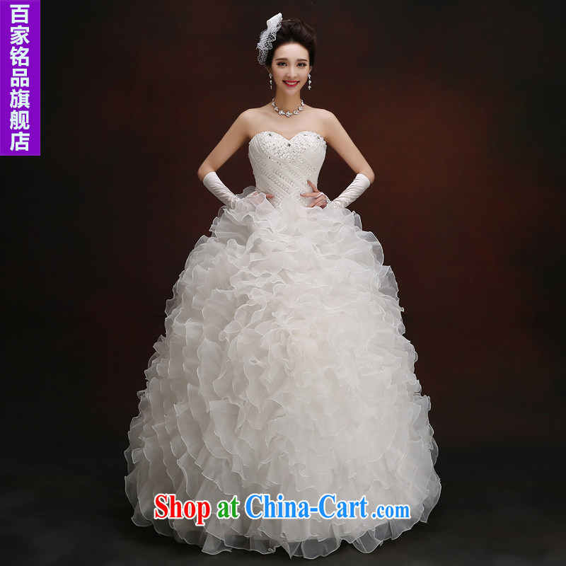 wedding dresses 2015 summer new bride parquet drill Mary Magdalene Beauty Chest with a strap wedding Korean trendy, white Custom Size 5 - 7 day shipping