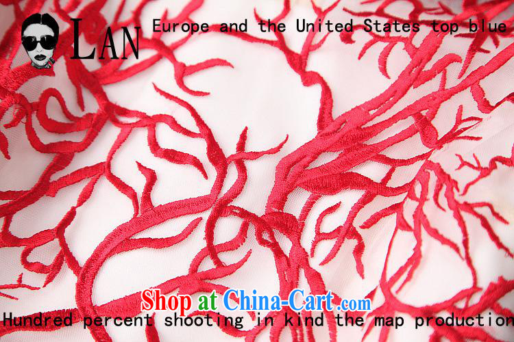 2014 European Big genuine dress annual meeting moderator dress and embroidery long dress T 1360 red XL pictures, price, brand platters! Elections are good character, the national distribution, so why buy now enjoy more preferential! Health