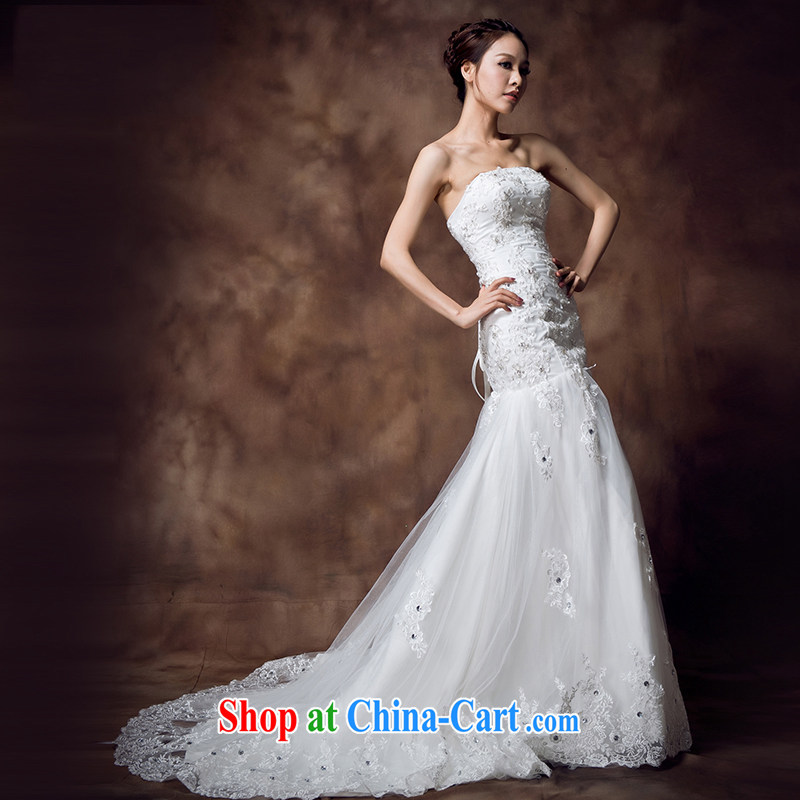 Recall that the red makeup Beauty Fashion spring and summer shadow floor wipe theme chest crowsfoot small tail wedding dresses 2015 new H 12,132 white XL, recalling that the red makeup, shopping on the Internet