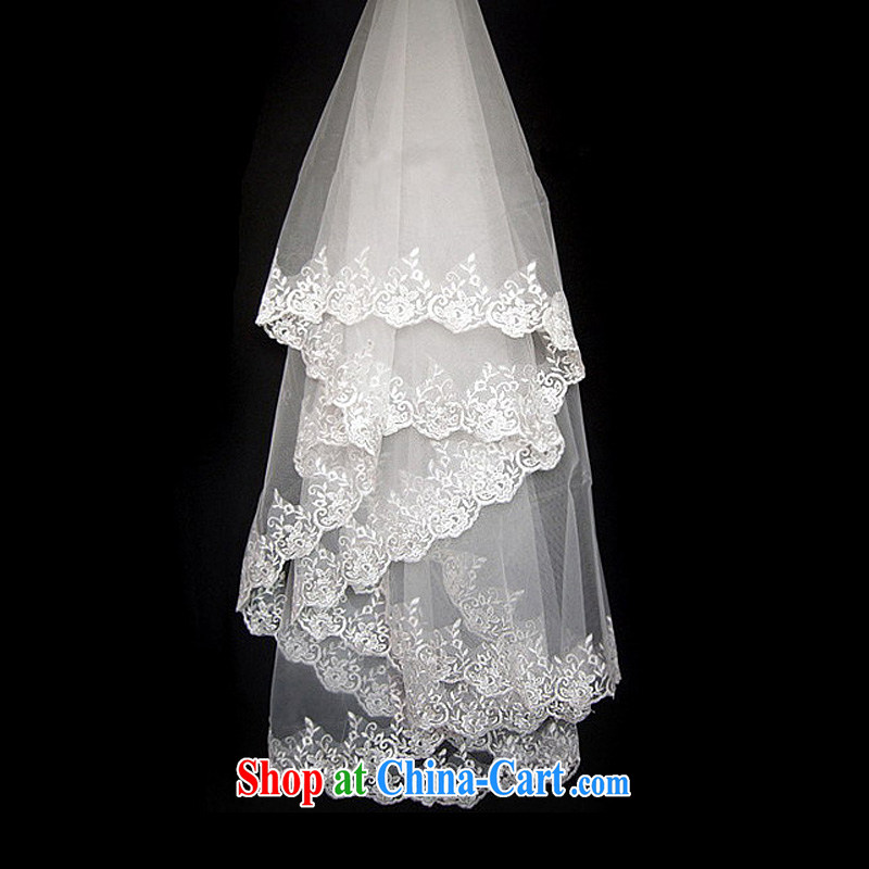 DressilyMe beautiful soft Web lace lace single layer long bridal wedding and legal - ivory - 2.7 _ 1.55 M