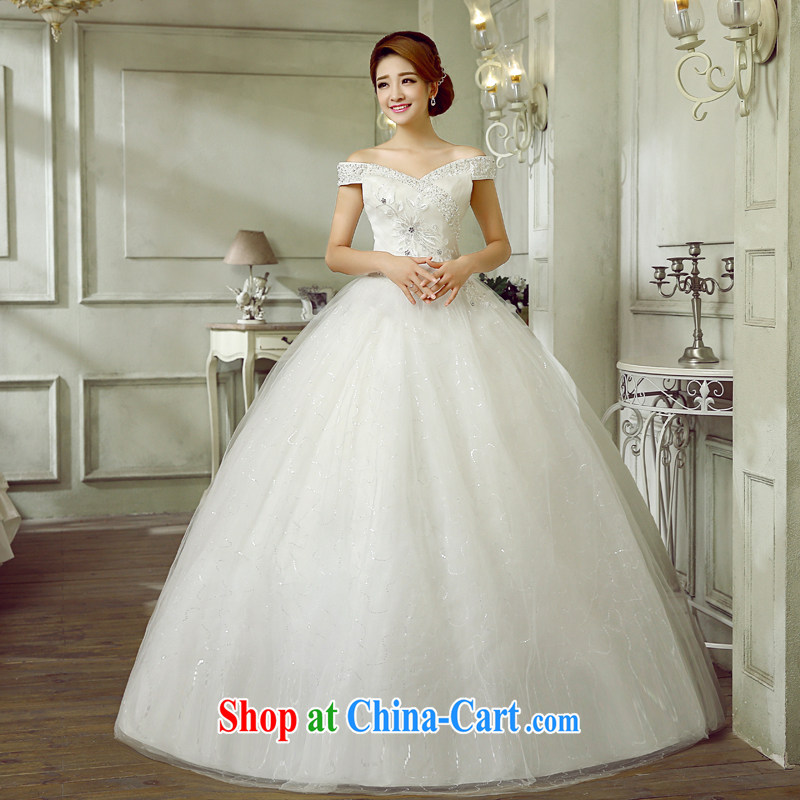 2014 new wedding dresses Korean sweet Deep V for brides with Princess lace straps, cultivating graphics thin white Custom size 7 Day Shipping, 100 Ka-ming, and shopping on the Internet