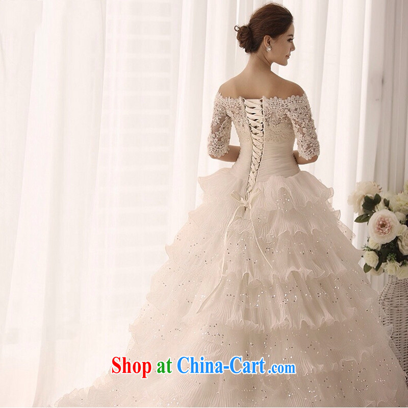 Yong-yan and new wedding dresses spring 2015 the Field shoulder high lace graphics thin cultivating long-tail diamond jewelry, crowsfoot wedding white-tail XL, Yong-yan good offices, shopping on the Internet
