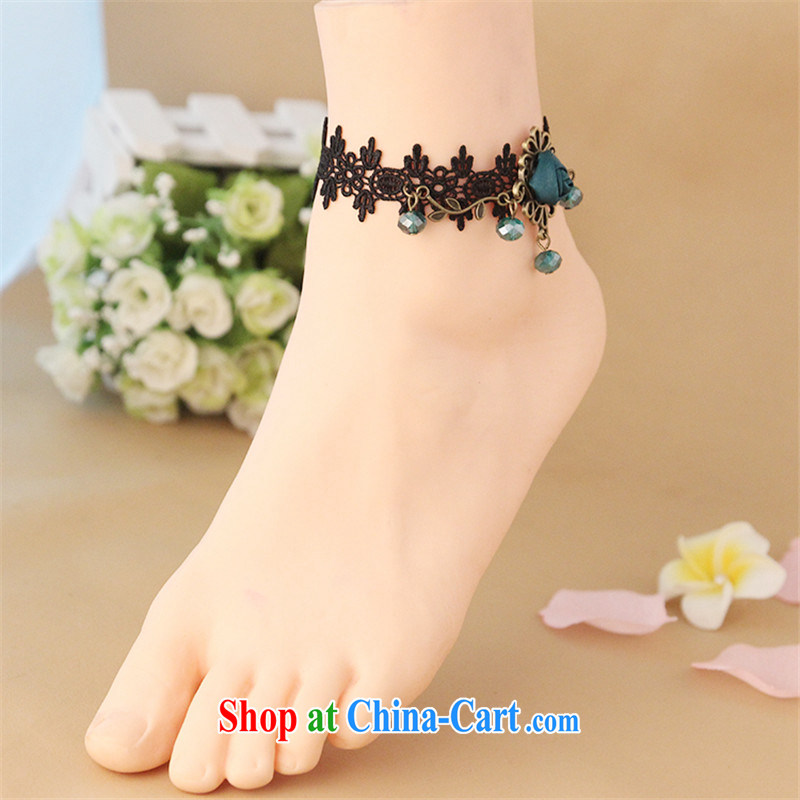 Han Park (cchappiness) Europe and North America retro fashion chains only American roses black lace personalized sense pin high jewelry green, Han Park (cchappiness), online shopping