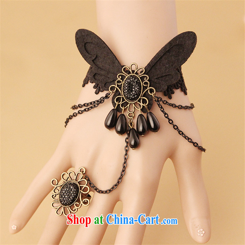 Han Park (cchappiness) in Europe and the wind retro female Hand chain with ring one link lace hand jewelry black pictures, price, brand platters! Elections are good character, the national distribution, so why buy now enjoy more preferential! Health