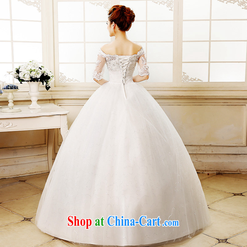 Time SYRIAN ARAB wedding dresses new 2015 spring and summer the Field shoulder for long-sleeved Korean fashion with marriages serving white XXL, time, and shopping on the Internet