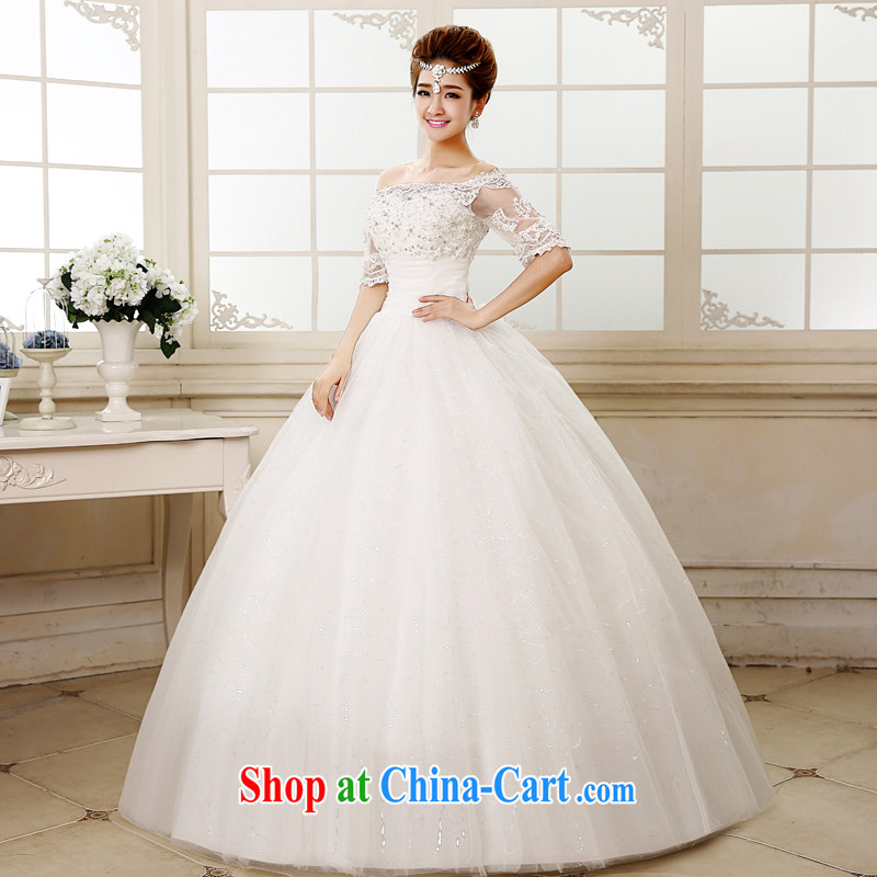 Time SYRIAN ARAB wedding dresses new 2015 spring and summer the Field shoulder for long-sleeved Korean fashion with marriages serving white XXL, time, and shopping on the Internet