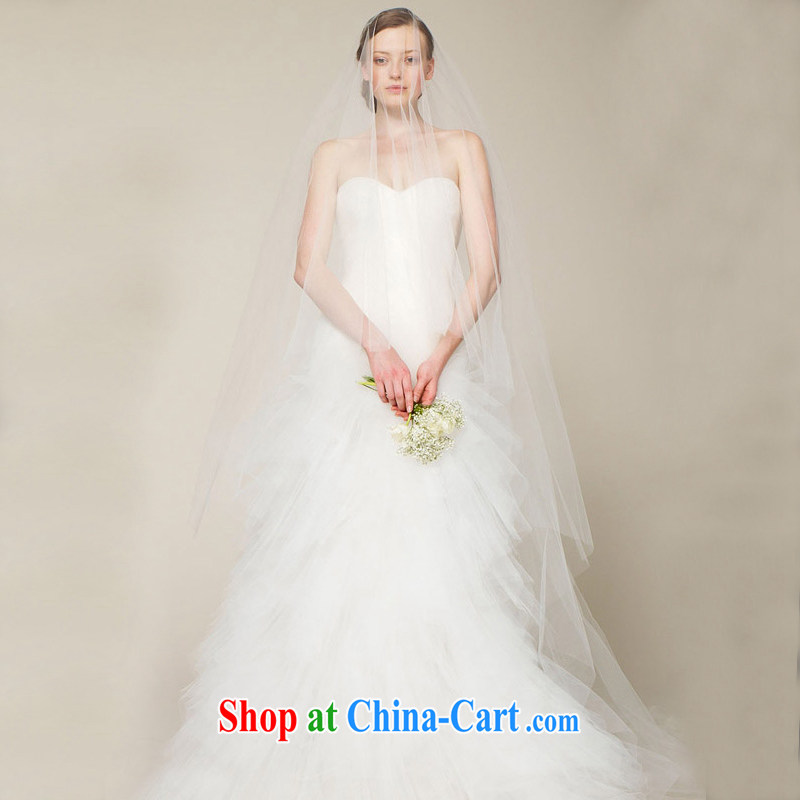 DressilyMe fine elegant style soft Web cream long bridal wedding and legal - cream - 1.5 _ 4 M