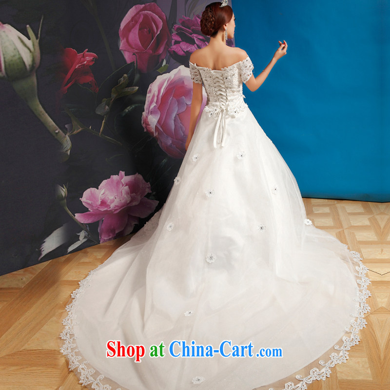 Recall that the red paint a shoulder strap tail wedding Korean-style wood drill long white, Princess bride marriage wedding H 13,869 white XL, recalling that the red makeup, shopping on the Internet