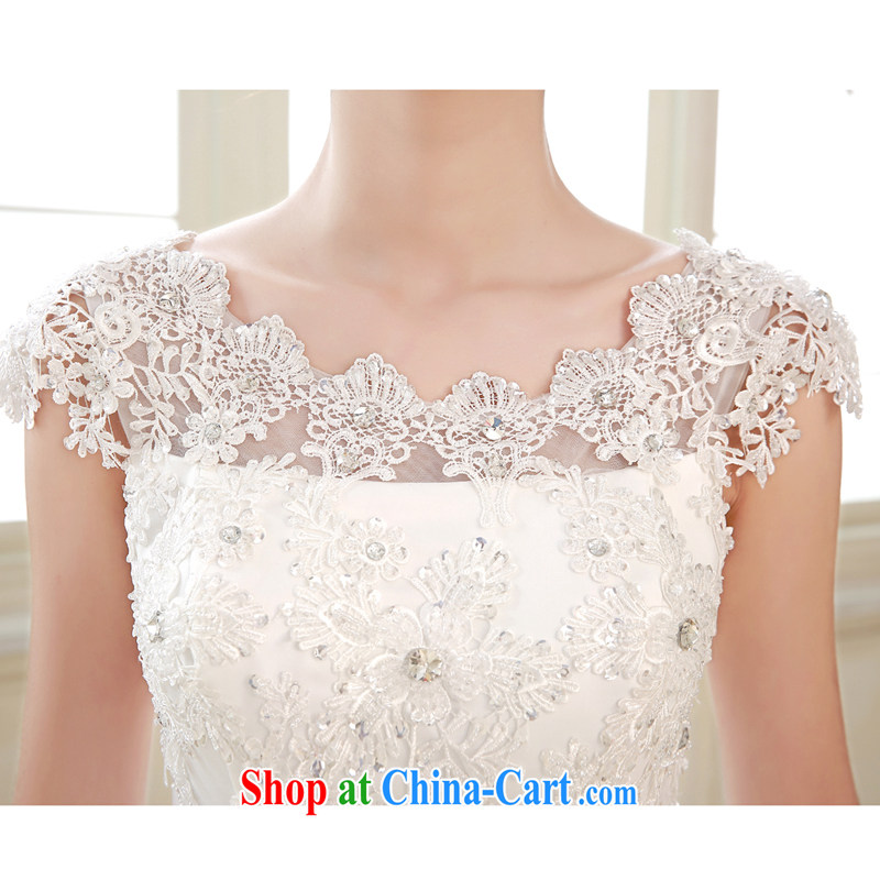 Time Syria, Japan, and South Korea wedding dresses 2015 spring and summer new marriages shoulders retro round-collar lace a Field shoulder wedding white XXL, time, and shopping on the Internet