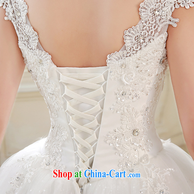 Time Syria, Japan, and South Korea wedding dresses 2015 spring and summer new marriages shoulders retro round-collar lace a Field shoulder wedding white XXL, time, and shopping on the Internet