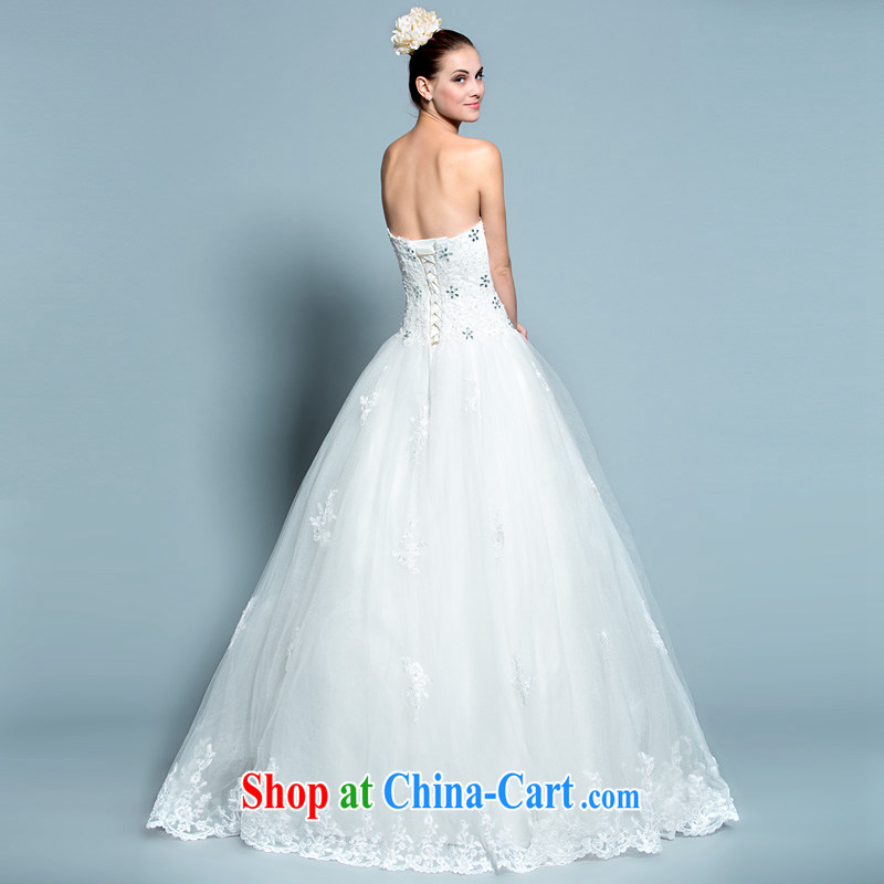 A yarn 2014 new wedding dresses Princess Mary Magdalene chest shaggy dress with wedding 20140383 white white M code in stock 160/84 A, a yarn, shopping on the Internet