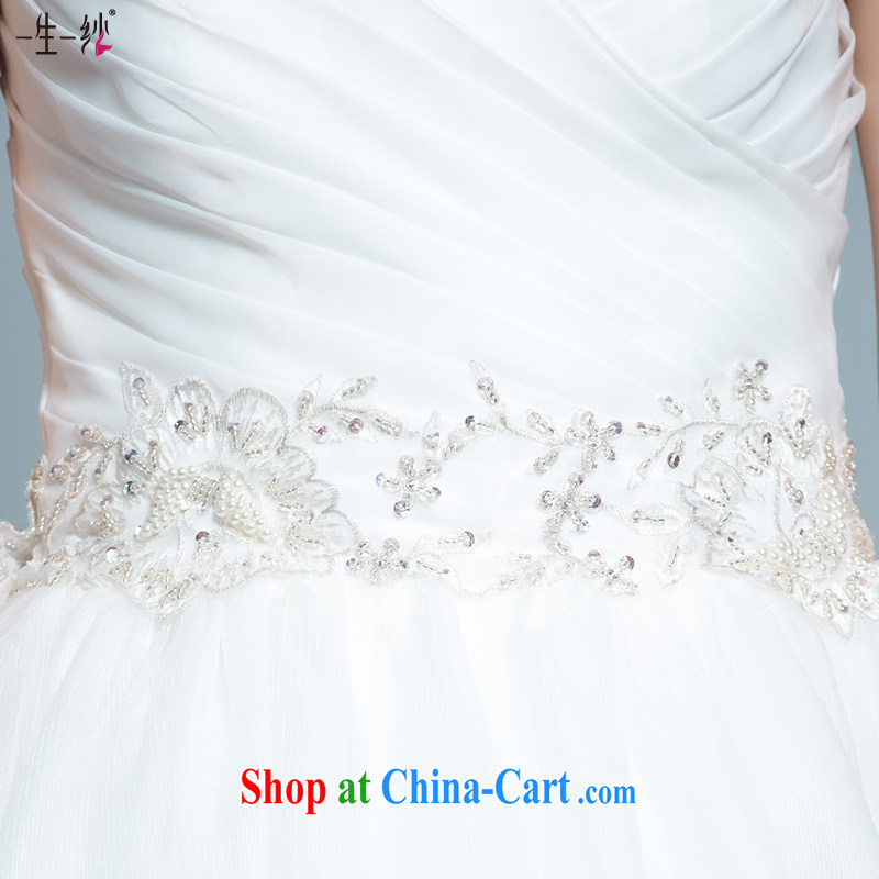 A yarn wedding dresses Korean wood drill wiped his chest-waist Princess skirt tie-in with wedding 20140003 white L stock code 165 /88 A, a yarn, shopping on the Internet