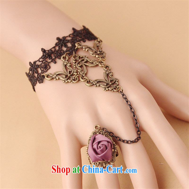 Han Park (cchappiness) animated witch tribal black lace roses girls Hand chain rings, in the Han and Park (cchappiness), shopping on the Internet