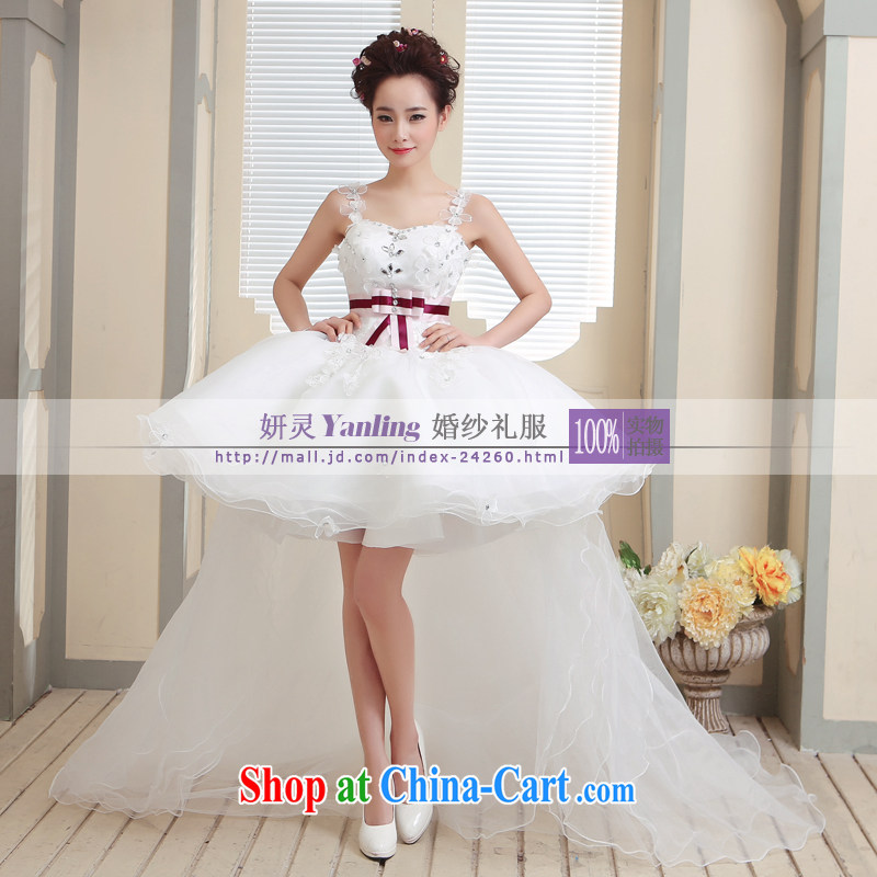 Her spirit_YANLING short before long after flowers wedding for Small compact sub short wedding 14,002 white