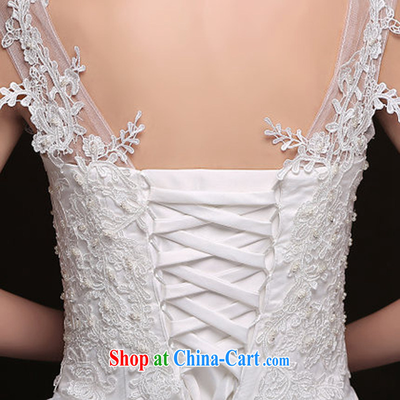 Spring and Summer new wedding dresses stylish small tail flouncing, Shaggy dress Palace shoulders bare chest parquet drilling bridal wedding dresses Home yarn white erase chest XS, joshon&Joe, shopping on the Internet