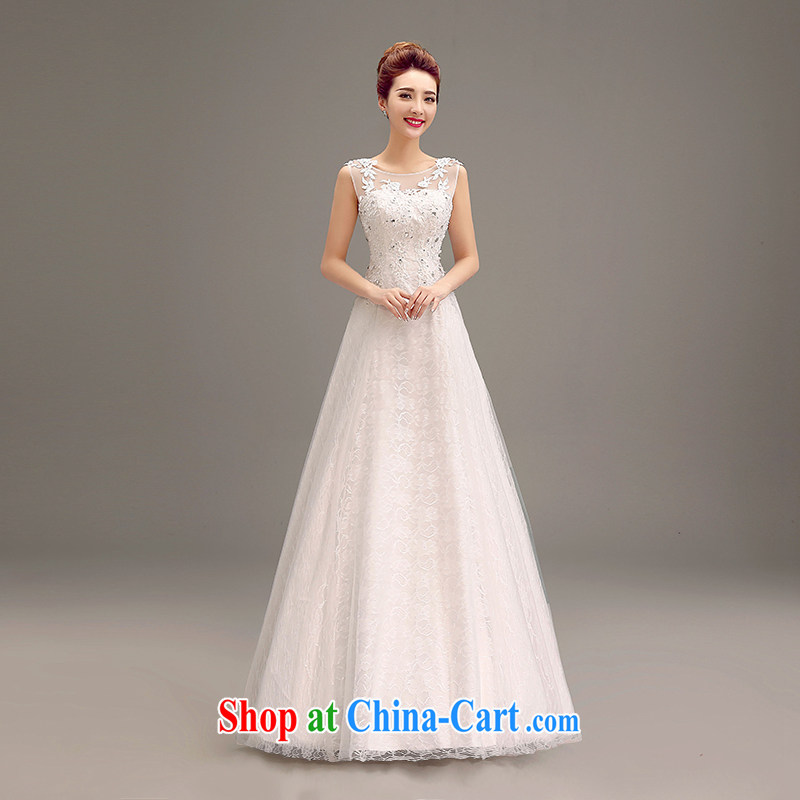 wedding dresses new 2015 Korean Princess lace-tail the code graphics thin with double-shoulder wedding toast serving summer wedding pleasant brides with L paragraph