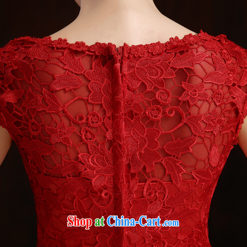 Bridal toast service 2015 new spring fashion red lace wedding dresses small short bridesmaid dress summer dress red, enjoy wearing, shopping on the Internet