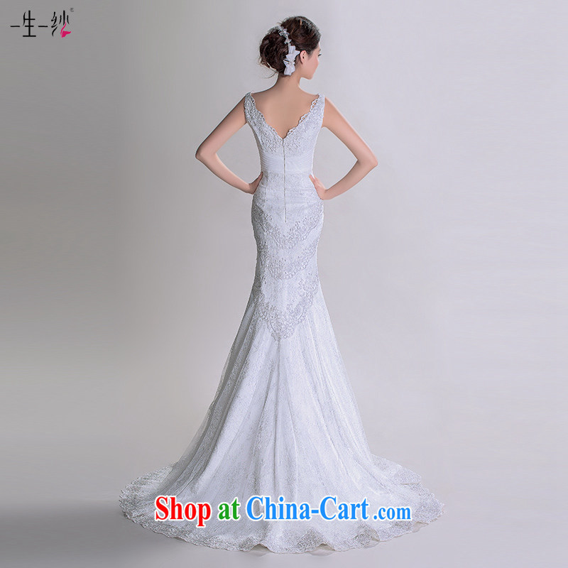 Chen-fall in love with the same dual-shoulder crowsfoot wedding tail 2015 new bridal wedding dresses summer 402501289 white tailored do not return not-for-life and a yarn, shopping on the Internet