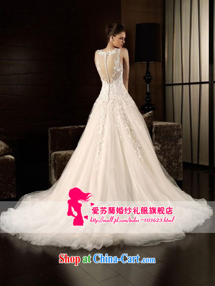 Sexy large terrace back wedding dresses Openwork wedding Deluxe Big long-tail and elegant embroidery export trade wedding white L upscale custom pictures, price, brand platters! Elections are good character, the national distribution, so why buy now enjoy more preferential! Health