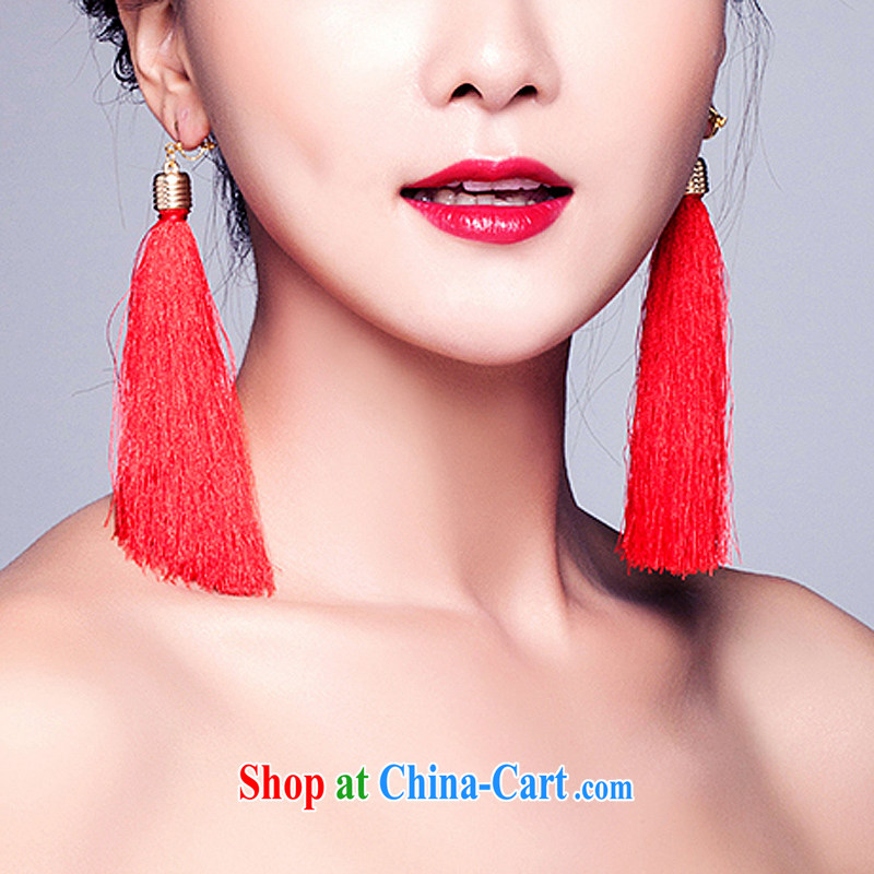 Time SYRIAN ARAB 2015 new Chinese classical stream Su earrings marriages ear ornaments no if they pierced their ears ear clip dress with red, code, the time, and shopping on the Internet