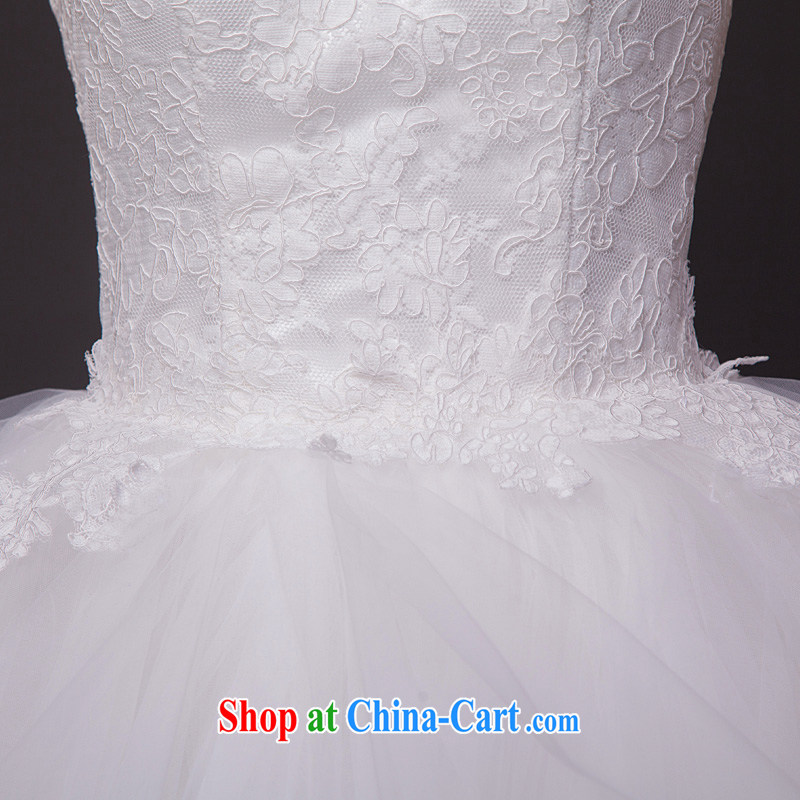 wedding dresses new 2015 wedding a shoulder the Short long-tail wedding photo building theme Cinderella, with white XL, Ho full chamber, shopping on the Internet