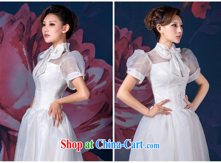 wedding dresses new 2015 long-tail affect theme clothing larger custom double-shoulder short-sleeved one shoulder wedding white XL pictures, price, brand platters! Elections are good character, the national distribution, so why buy now enjoy more preferential! Health