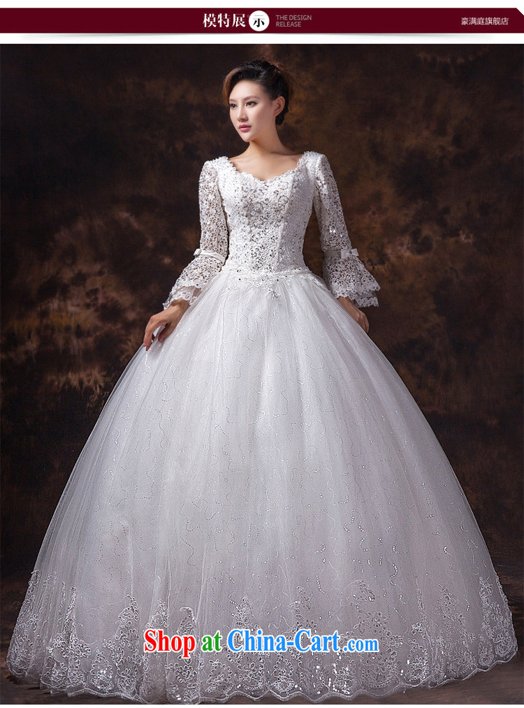 wedding dresses 2015 spring and summer New Custom Cinderella, with larger long-sleeved one shoulder Openwork lace wedding white XL pictures, price, brand platters! Elections are good character, the national distribution, so why buy now enjoy more preferential! Health