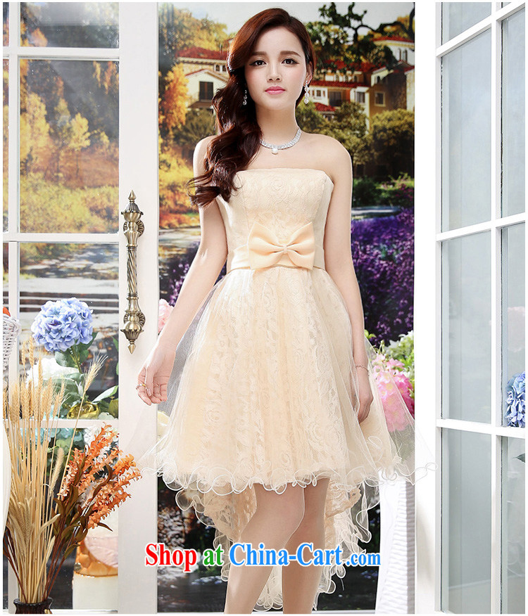Shui-bamboo 2015 spring and summer and autumn, the bare chest buds Silk Dresses wavy edge small-tail marriages wedding bridesmaid evening gown butterfly knot tied with the lumbar shaggy dress white XL pictures, price, brand platters! Elections are good character, the national distribution, so why buy now enjoy more preferential! Health
